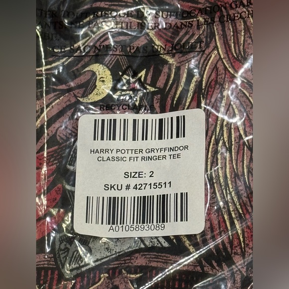 NWT Torrid Harry Potter Gryffindor classic fit ringer t-shirt size 2X and 3X - Picture 8 of 8